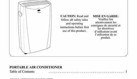 danby window air conditioner manual
