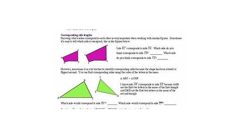 similar figures worksheets geometry