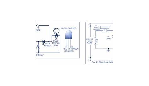 Indicator Circuit for Mains 220V Blown Fuse - Schematic Design