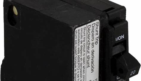 QOB1201021 Square D Single Pole 20 Amp Circuit Breaker with Shunt Trip