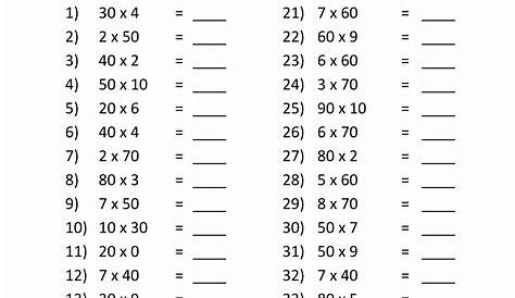 Free Printable Multiplication And Division Worksheets - Printable Templates