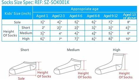 socks size chart, men socks size, women socks size, unisex socks size
