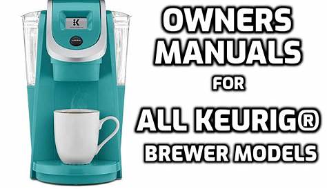 Owners Manuals for All Keurig Brewer Models | MyKup