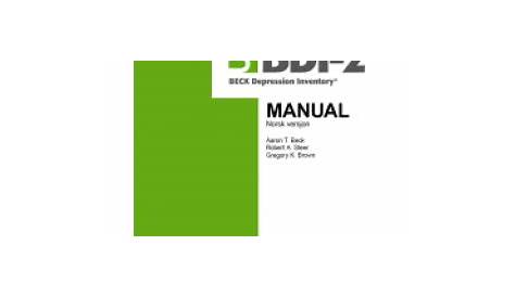 bdi-3 scoring manual