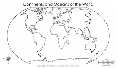 Outline Base Maps within Map Of Continents And Oceans Printable