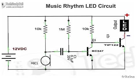 dancing led with music circuit diagram