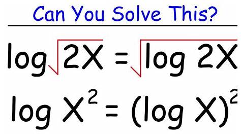 Logarithmic Equations - YouTube