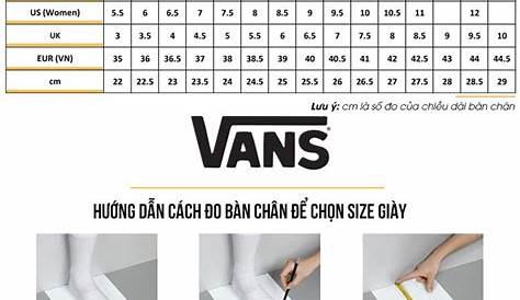 vans size chart clothing