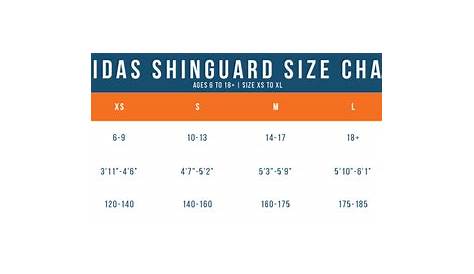 adidas shinguard size chart - Goal Kick Soccer
