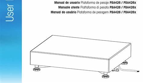 METTLER TOLEDO PBA426 USER MANUAL Pdf Download | ManualsLib