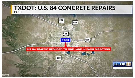 TxDOT: Concrete repairs scheduled for US 84 in Post begin on Monday
