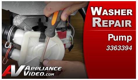 Washer Repair Whirlpool, Maytag, & Roper pump replacement - YouTube