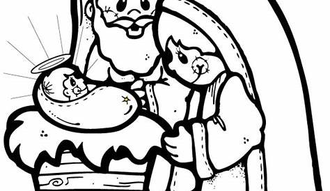 printable nativity colouring pages