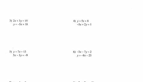 Systems Of Equations Worksheet Elimination - Worksheets