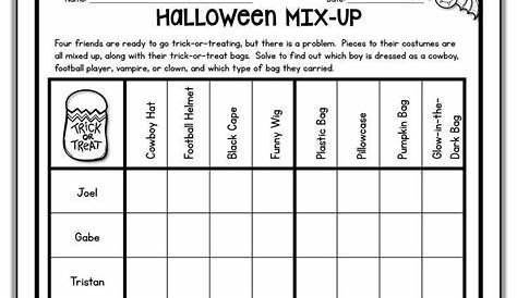 halloween activity worksheets