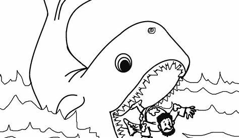 printable jonah and the whale coloring page