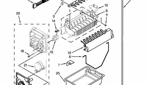 Icemaker, Icemaker parts | Whirlpool WRF535SMBM User Manual | Page 16 / 18