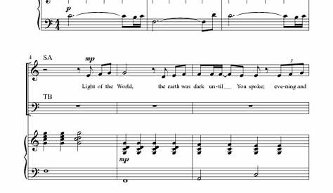 light of the world sheet music free
