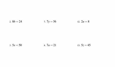 linear equations worksheet review