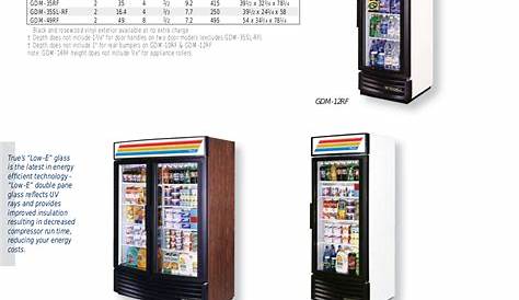 Download free pdf for True GDM-12RF Refrigerator manual