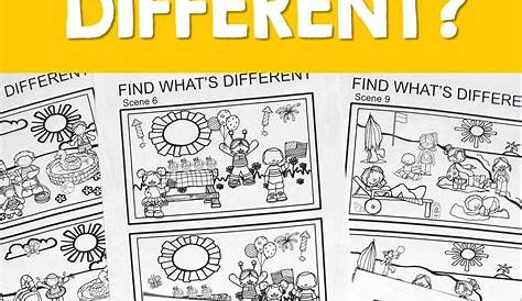 These no prep, find what's different worksheets will have your students