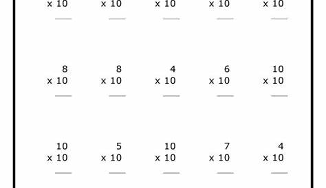 1 to 10 multiplication worksheet