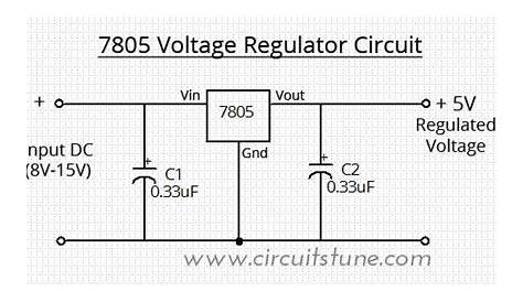 7805 Voltage Regulator Circuit | CircuitsTune