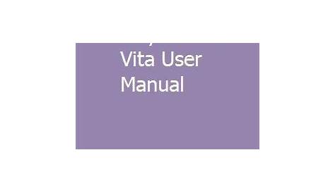 Sony Playstation Vita User Manual | Sony playstation, Playstation, User