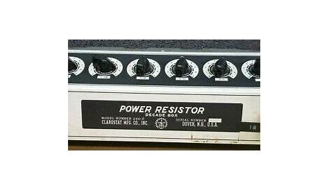 power resistor decade box 240-c manual