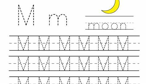 letter m traceable worksheets