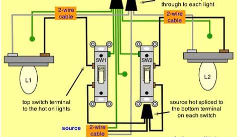 2 switch lighting circuit diagram