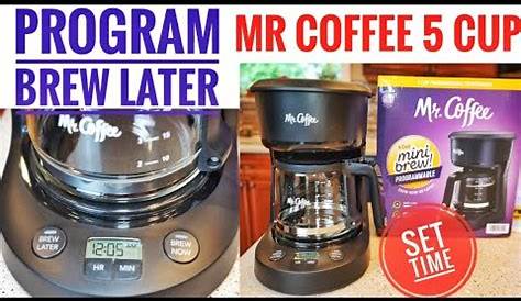 How To Program BREW LATER Mr Coffee 5 Cup Programmable Coffee Maker
