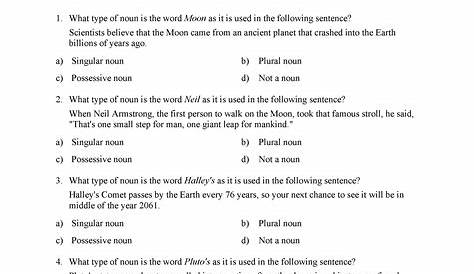 plural possessive nouns worksheet