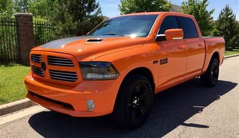 2015 dodge ram 1500 sport ignition orange | Rat rods truck, Big trucks