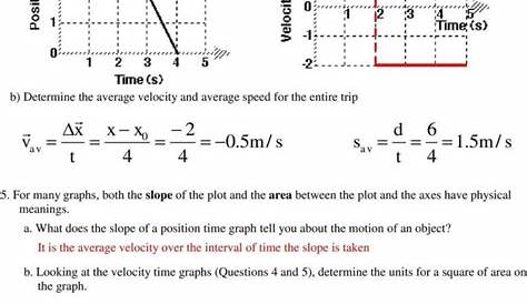 position and motion worksheet answers