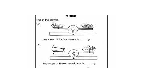 Worksheet of Weight-Weight-Measurement-Maths | Measurement worksheets