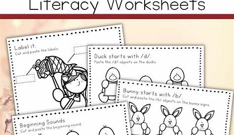 spring cut and paste worksheets