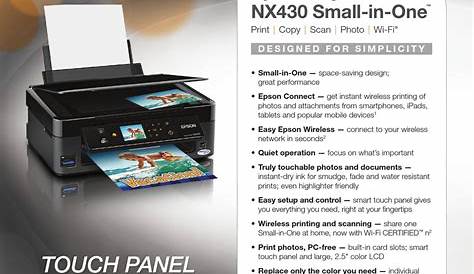EPSON STYLUS NX430 SMALL-IN-ONE ALL IN ONE PRINTER SPECIFICATIONS
