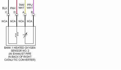 schematics and diagrams: Post converter rear oxygen sensor wiring