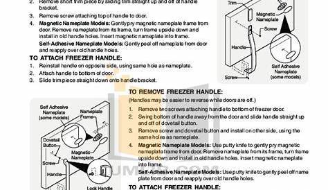 PDF manual for Frigidaire Refrigerator FRT18S6AW