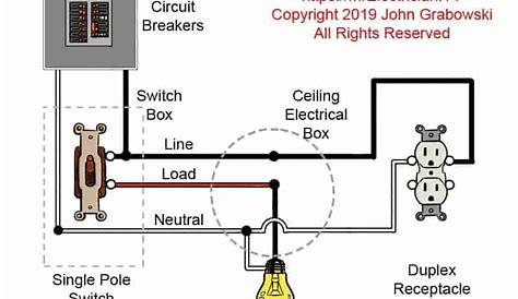 Wiring A Light Switch And Outlet On Same Circuit Diagram - Wiring
