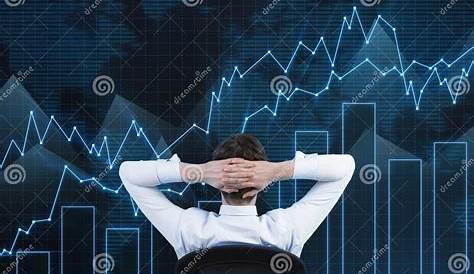 Businessman Looking on Chart Stock Image - Image of cyber, profits