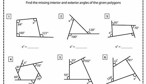 Angles in Polygons Worksheets - Math Monks