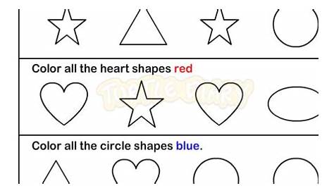 Shapes2 - math Worksheets - preschool Worksheets | Preschool Funsheets