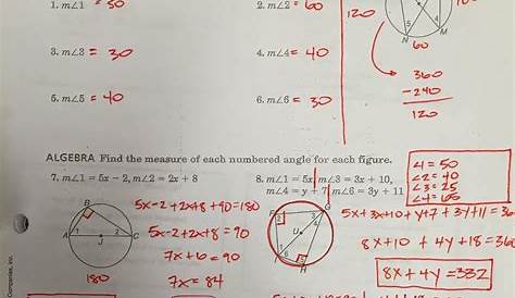 homework 4 inscribed angles answer key