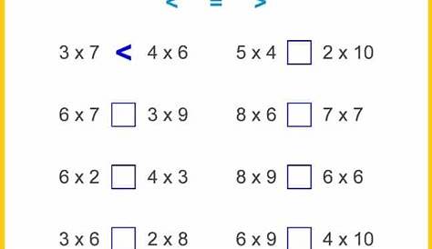 multiplication comparisons 4th grade worksheet