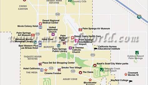 Buy Palm Springs city map from worldmapstore at best prices with best