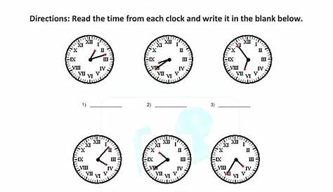 Telling time printable 3rd grade math worksheets
