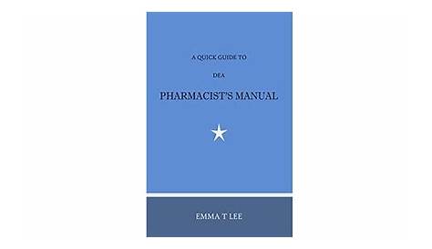 dea pharmacist's manual