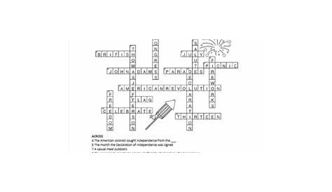 Independence Day Word Search, Crossword and Word Scramble by Goby's Lessons